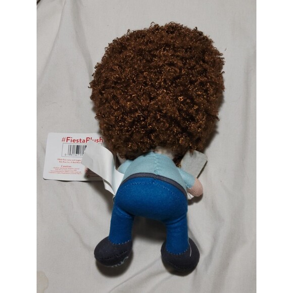 Bob Ross With Paint Brush And Pallette Fiesta Plush 6.5" Stuffed Animal - Picture 15 of 16